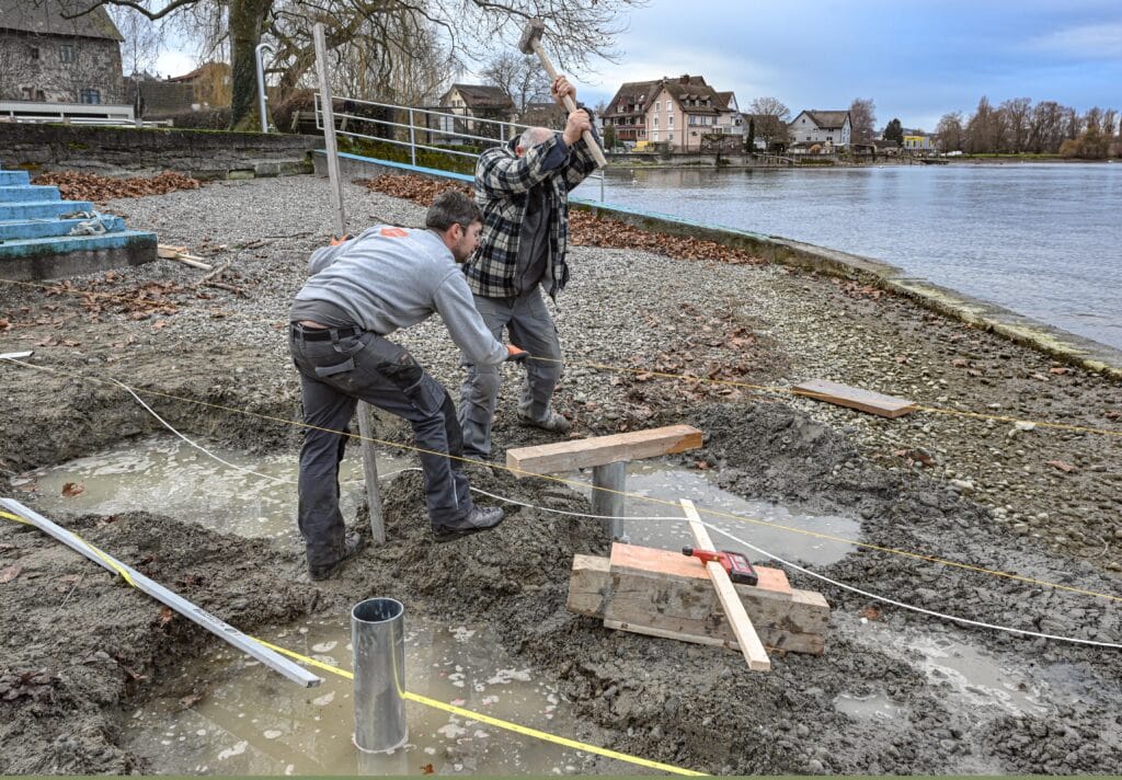 Der Neue Steg Im Seebad Steinach Ist Im Bau Gw Sst