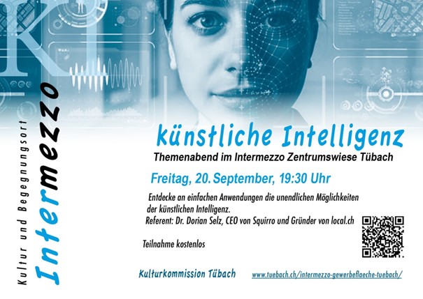 Flyer Themenabend Künstliche Intelligenz Intermezzo Tübach